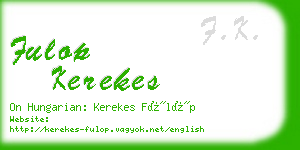 fulop kerekes business card